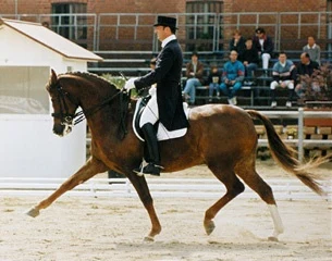 Archive photograph of James Connor riding Highflyer, published in 2003